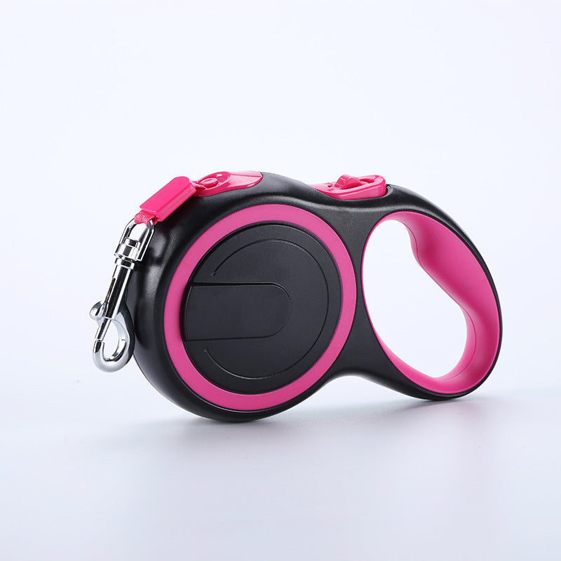 Rose Red 5M Pet Leash Retractable - Tangle-Free, Extendable Pet Leash for Walking