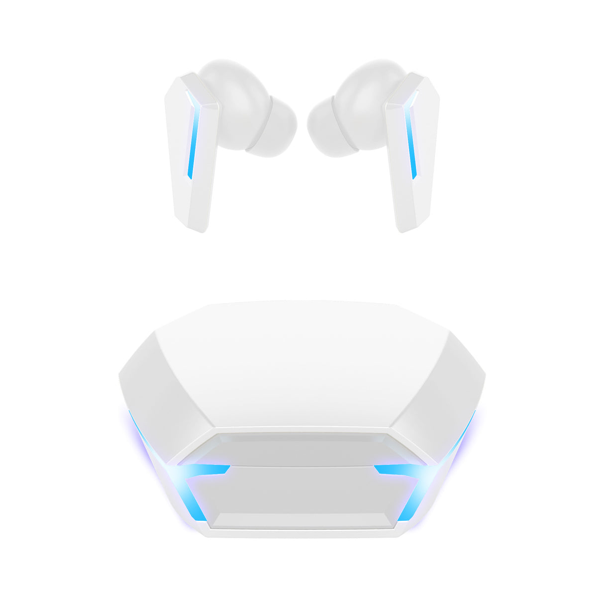 White Wireless Gaming Earbuds - Bluetooth 5.2, Low Delay, 3D Stereo