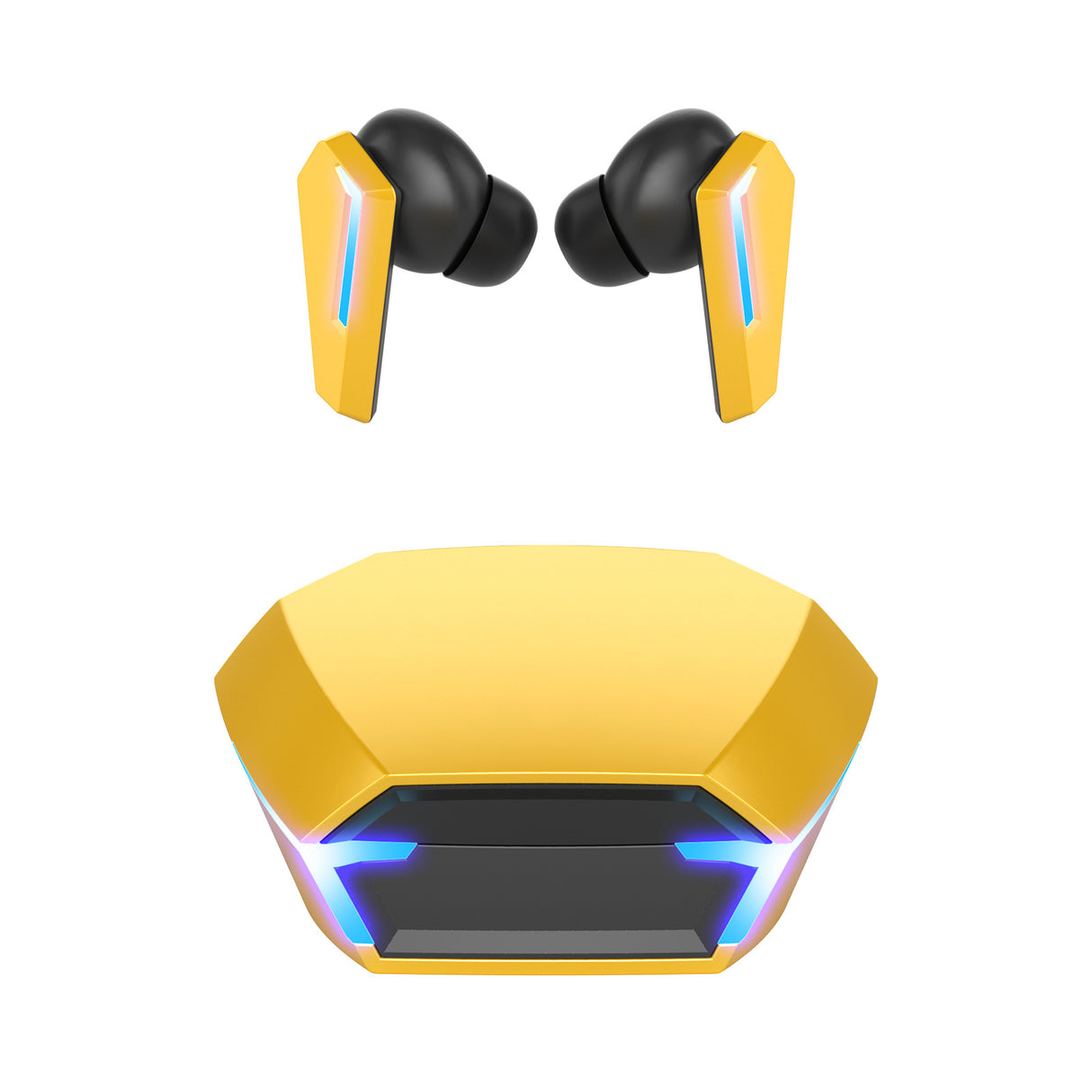 Yellow Wireless Gaming Earbuds - Bluetooth 5.2, Low Delay, 3D Stereo