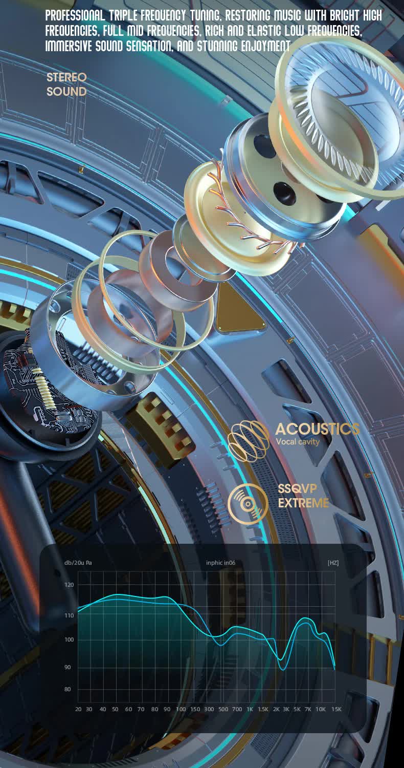 Grey Bluetooth 5.3 Wireless Earbuds - Hi-Fi Audio, Comfortable In-Ear, Fingerprint Touch