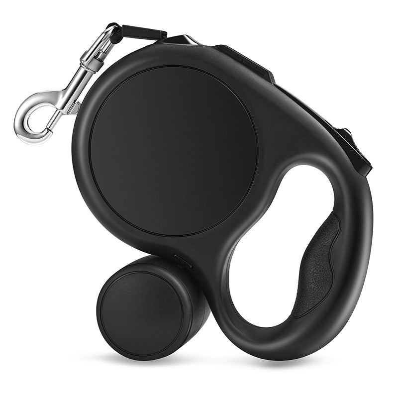 Black 5M Retractable Dog Leash - With Small Box, Suitable For Small And Medium Dogs