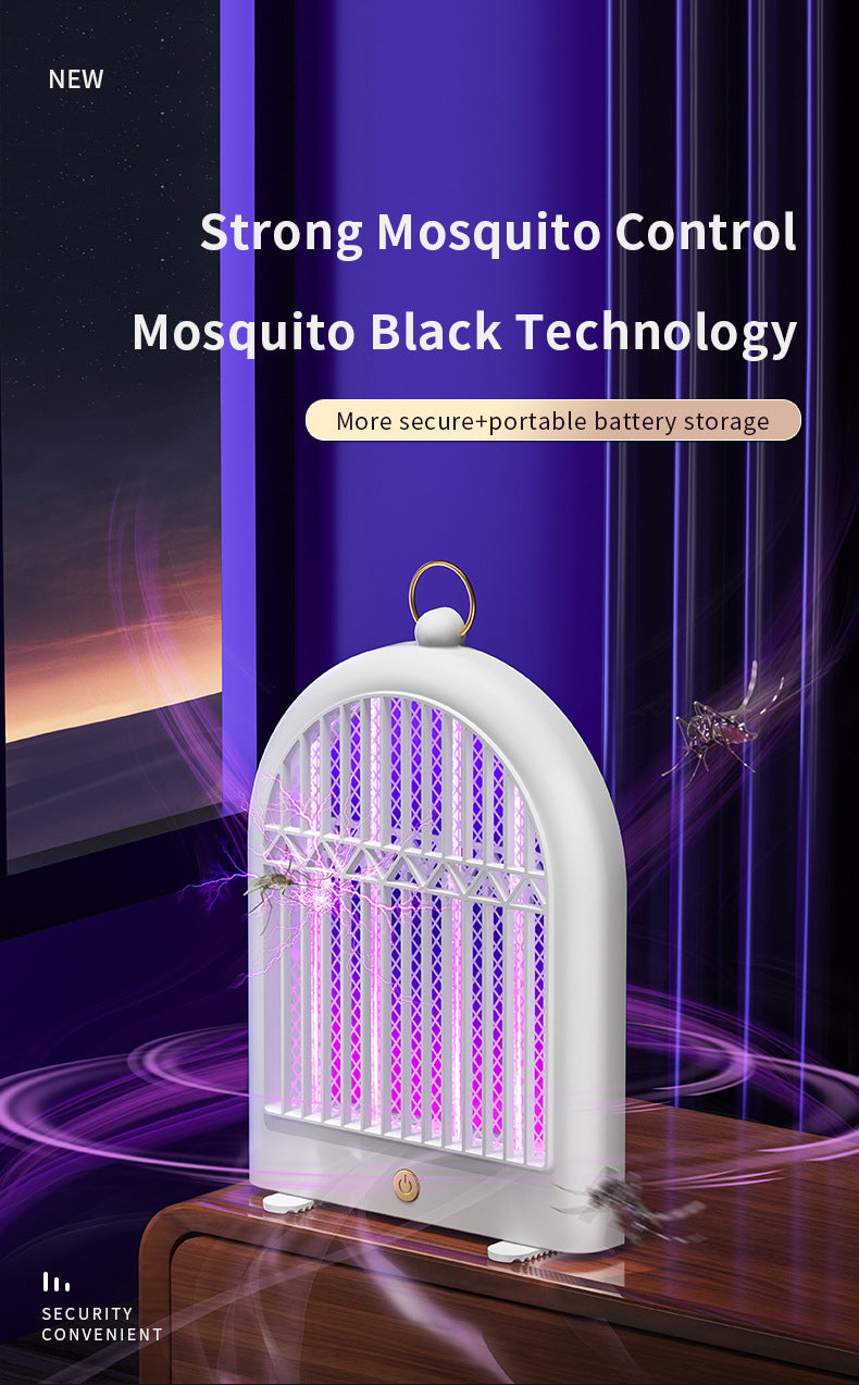 White (Chargeing version) USB Mosquito Killer Lamp - Electric Bug Zapper, Wall-Mounted/Standing, Silent