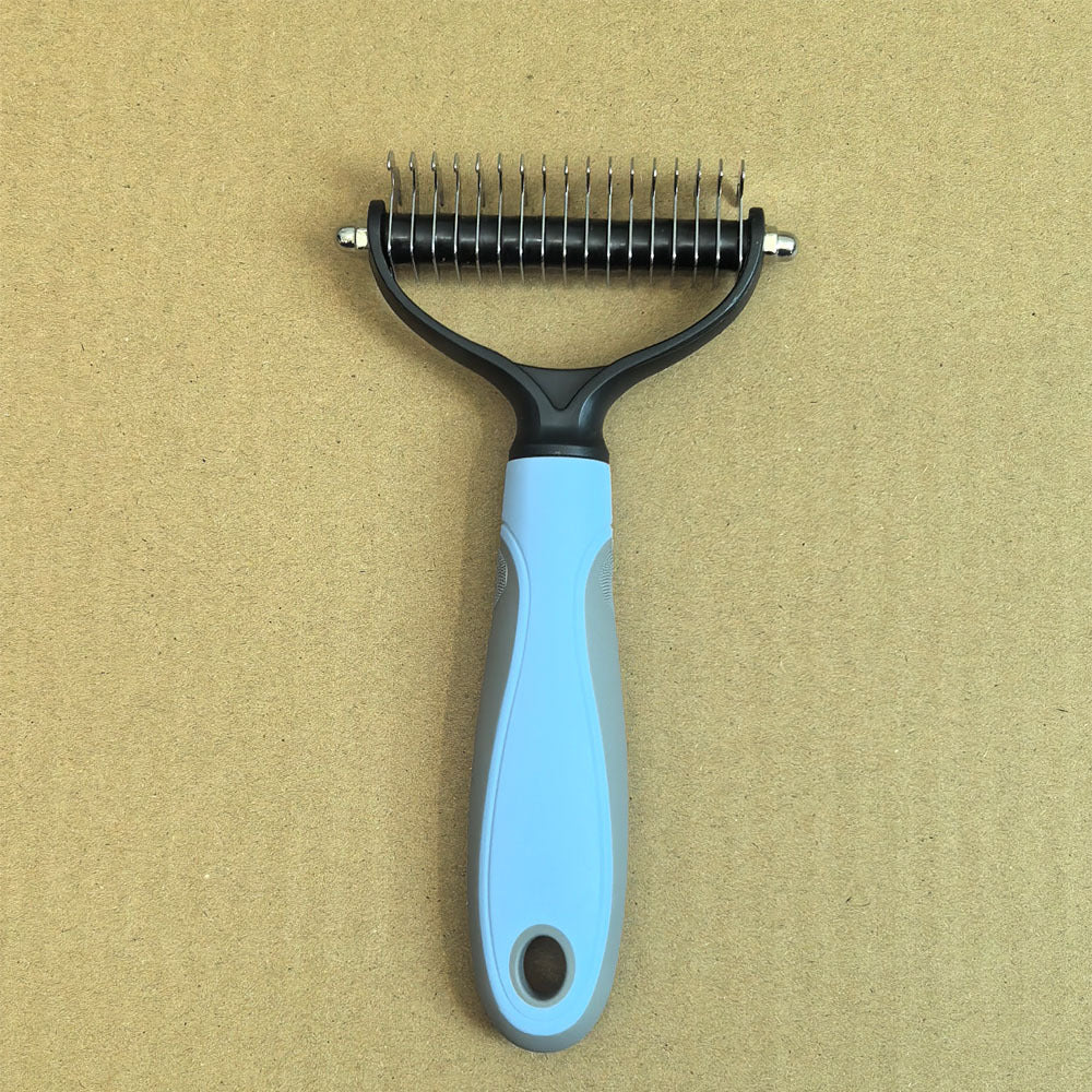 Blue 8-Piece Pet Grooming Tool Set - Brushes, Nail Clippers & More