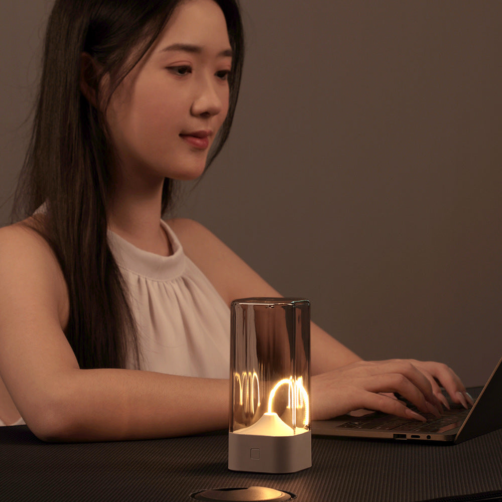 White Portable Magnetic Table Lamp with Bendable LED - USB-C Rechargeable