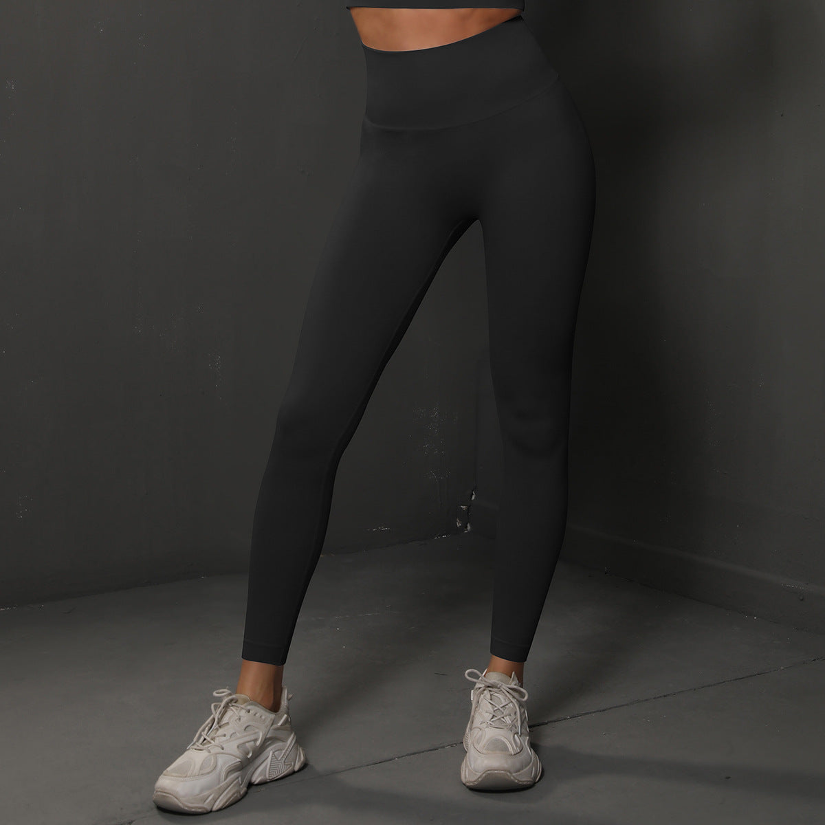 Size S Black Seamless High-Waisted Yoga Pants for Women - Lift Workout Leggings for Running, Gym, and Fitness