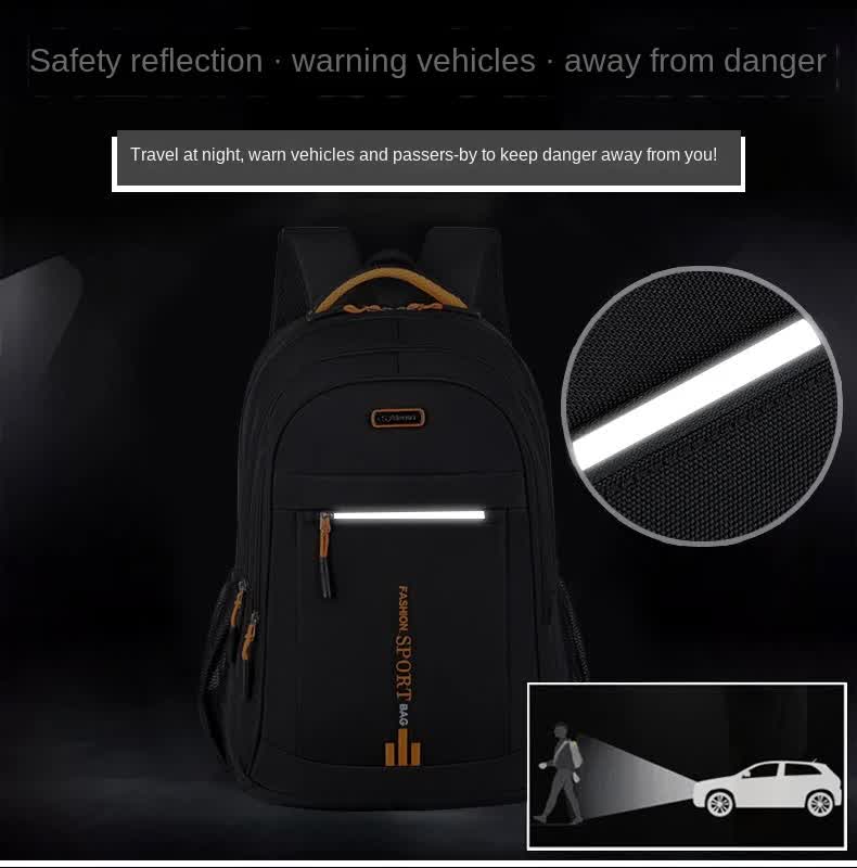 Black Large Capacity Business Backpack for Men and Women - Waterproof Laptop School Bag with Breathable Design