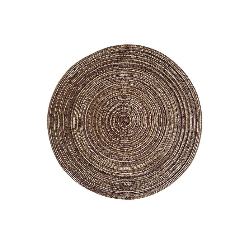 8 Pcs Coffee Woven Round Placemat - Non-Slip, Heat-Resistant Dining Table Mat, 30cm
