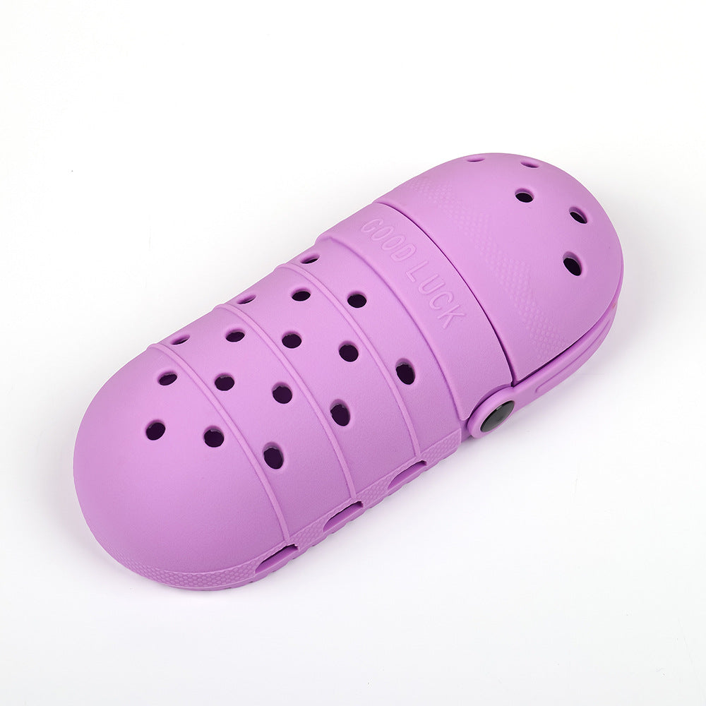 2 Pcs Purple Portable Makeup Brush Holder - Silicone Cosmetic Organizer with 21 Slots, Washable, 20x8x5cm, 170g(makeup brush not included)