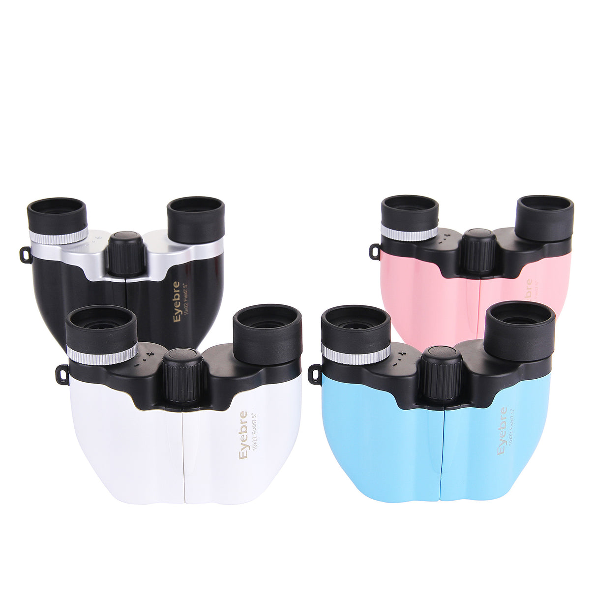 White 10x22 Compact Binoculars for Adults - High Definition Lightweight Telescope for Hiking, Travel, and Concerts