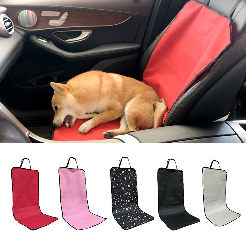 4 Pcs Black Waterproof Pet Car Seat Cover - Scratch-Resistant Oxford Cloth for Dogs and Cats (106 x 49 cm)