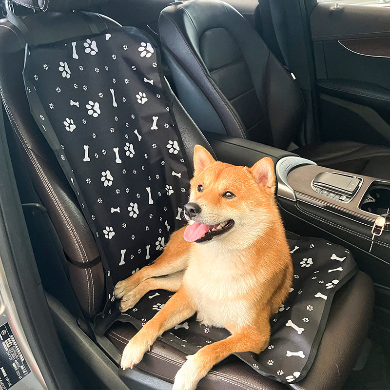 4 Pcs Dark Grey Waterproof Pet Car Seat Cover - Scratch-Resistant Oxford Cloth for Dogs and Cats (106 x 49 cm)