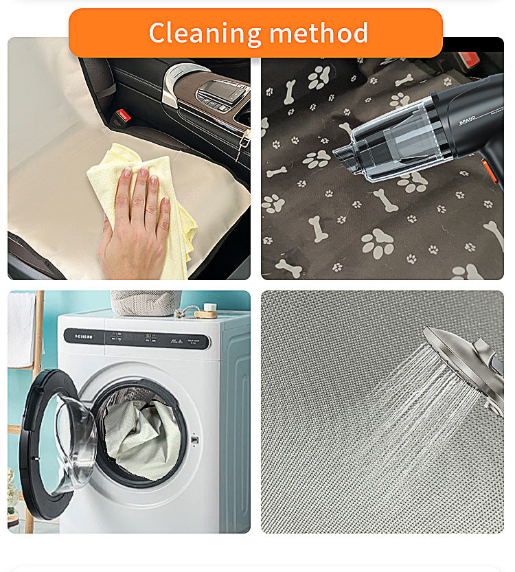 4 Pcs Dark Grey Waterproof Pet Car Seat Cover - Scratch-Resistant Oxford Cloth for Dogs and Cats (106 x 49 cm)