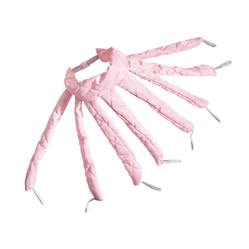 Pink Heatless Octopus Hair Curlers 2-Pack - 50cm Soft Fabric Curling Rods for Effortless, Damage-Free Curls