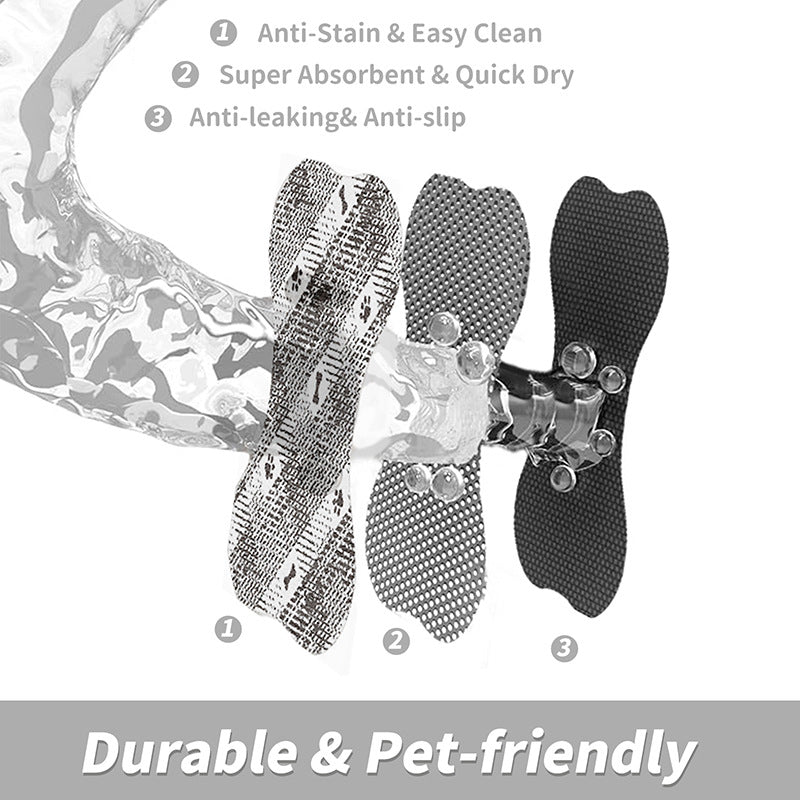 Brown And White Pet Feeding Mat 35x50cm - Anti-Slip, Durable Diatom Mud Mat for Dogs and Cats, Easy to Clean