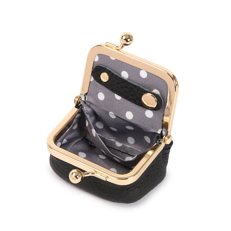 Red Mini Jewelry Pouch - Compact PU Leather Coin Purse for Earrings, Rings, and Necklaces, 6.5x5x3.5cm