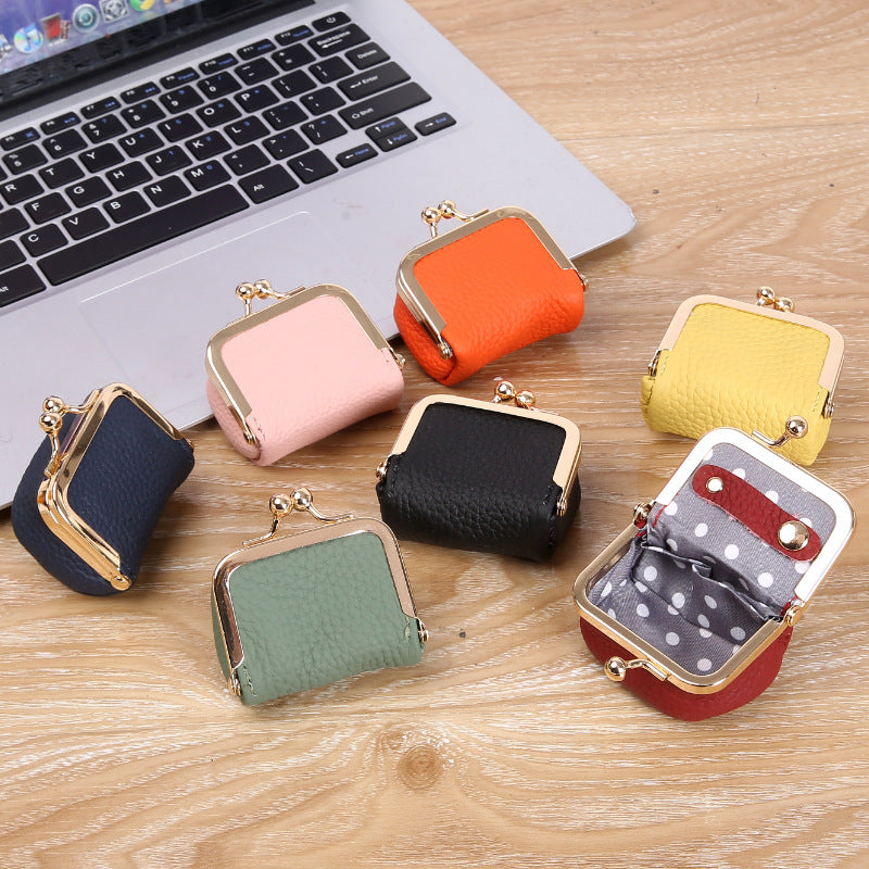 Red Mini Jewelry Pouch - Compact PU Leather Coin Purse for Earrings, Rings, and Necklaces, 6.5x5x3.5cm