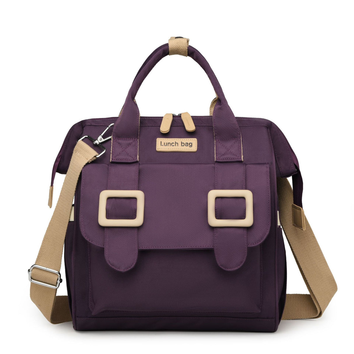 Purple Multifunctional Insulated Lunch Bag for Women - Waterproof, Lightweight, and Stylish for Picnics and Outings