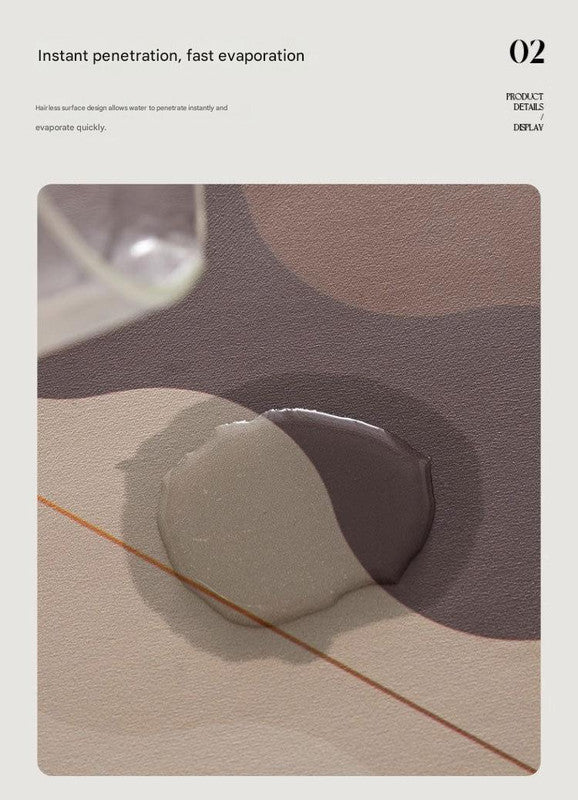 2 Pcs Style 1 White And Black Puppy pattern Cartoon Pet Feeding Mat for Cats & Dogs - Absorbent Diatom Mud Splash-Proof Mat, Easy to Clean