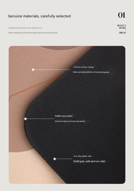 2 Pcs Style 11 Brown Puppy pattern Cartoon Pet Feeding Mat for Cats & Dogs - Absorbent Diatom Mud Splash-Proof Mat, Easy to Clean