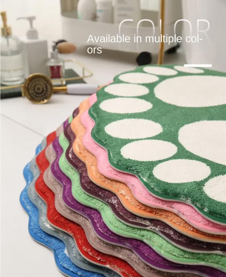 2 Pcs Dark Red And White Foot-Shaped Plush Bath Mat - Non-Slip Absorbent Bathroom Rug for Bedroom and Doorway (50x80cm)