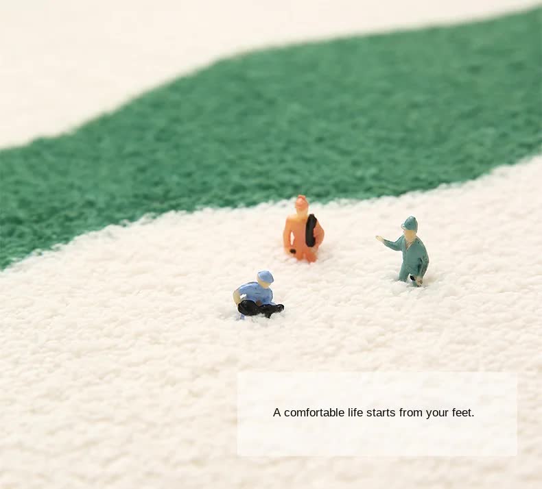 2 Pcs Blue And White Foot-Shaped Plush Bath Mat - Non-Slip Absorbent Bathroom Rug for Bedroom and Doorway (50x80cm)