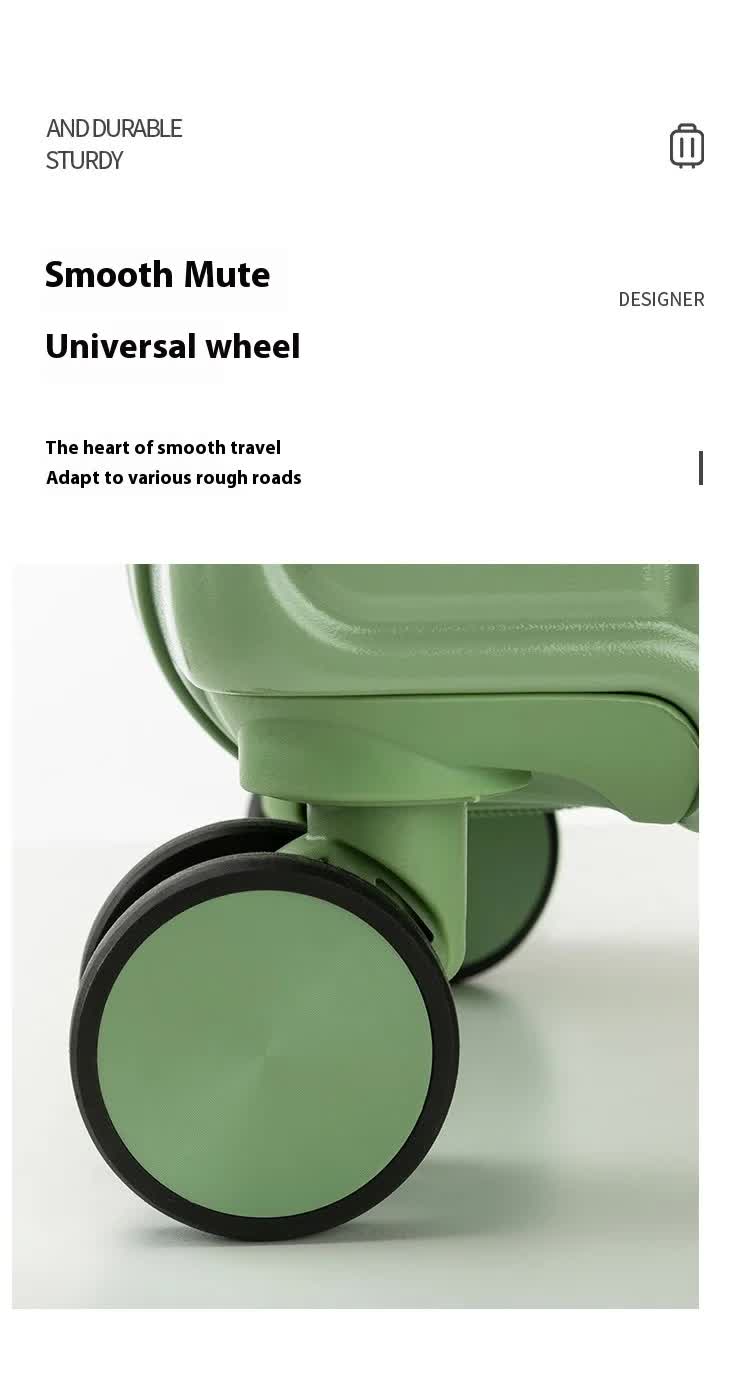 Khaki Compact 18-Inch Carry-On Suitcase | Lightweight ABS Hardside Spinner Luggage