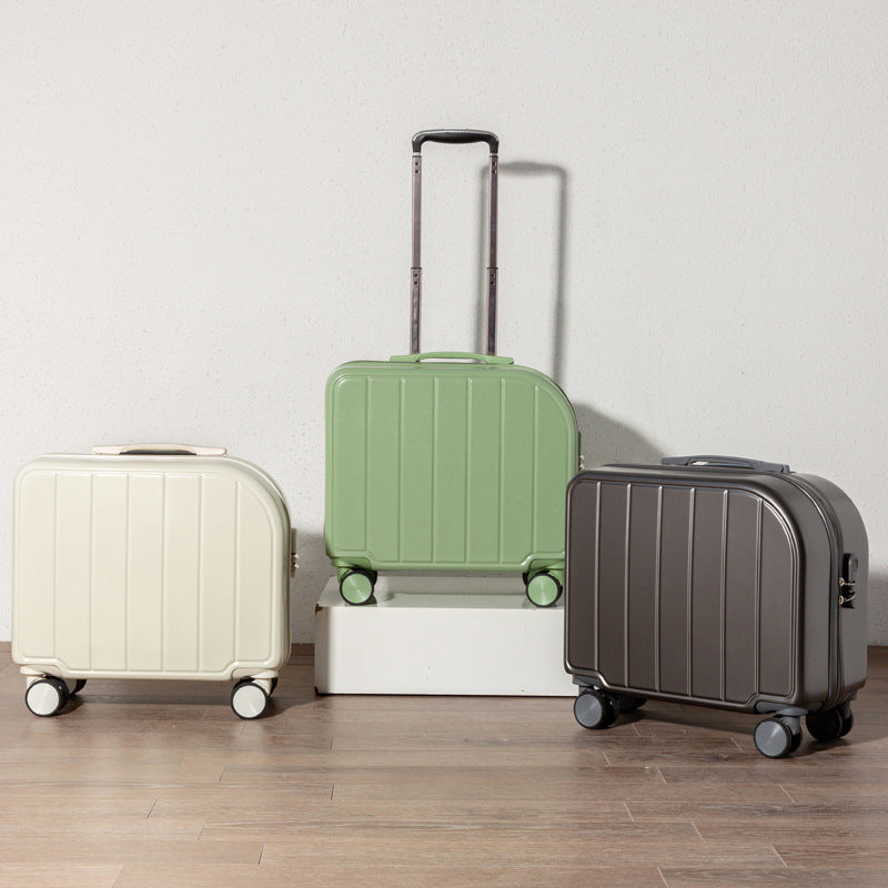 Light Blue Compact 18-Inch Carry-On Suitcase | Lightweight ABS Hardside Spinner Luggage