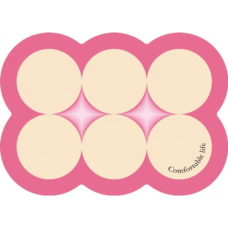 Style 4 Pink And Beige Absorbent Diatomaceous Earth Pet Feeding Mat - Non-Slip & Quick Dry Placemat (50x80cm)