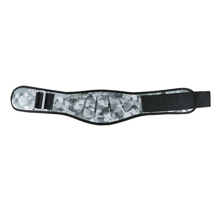 Size XL Grey Camouflage Camo Weightlifting Belt - EVA Nylon Gym Belt for Squats, Deadlifts & Lumbar Support