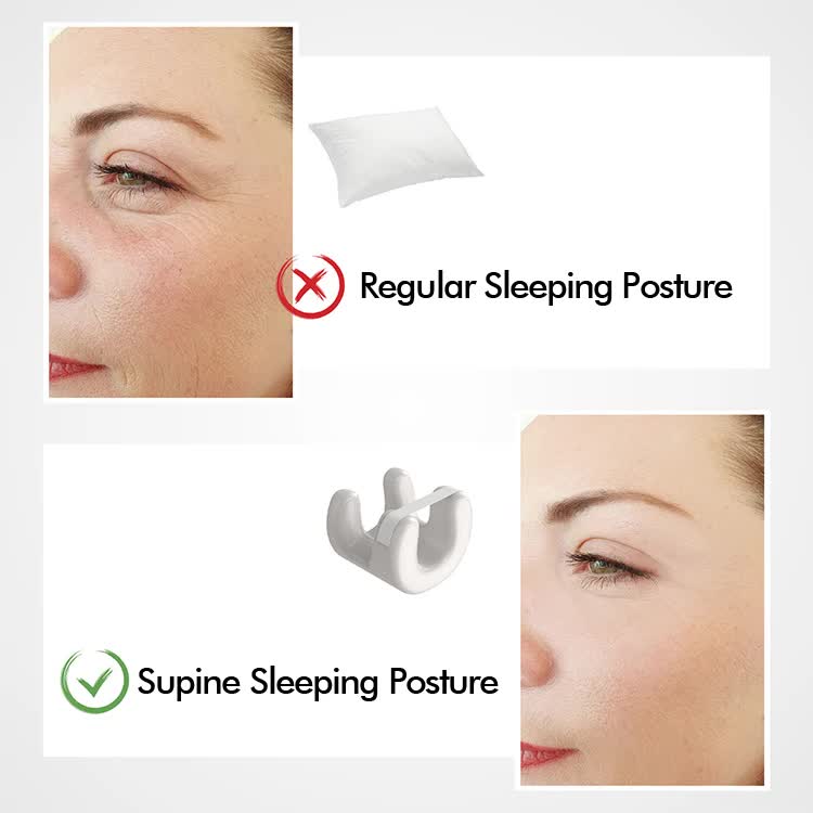 Gold Beauty Sleep Pillow - Contoured Memory Foam Pillow for Face & Neck Support