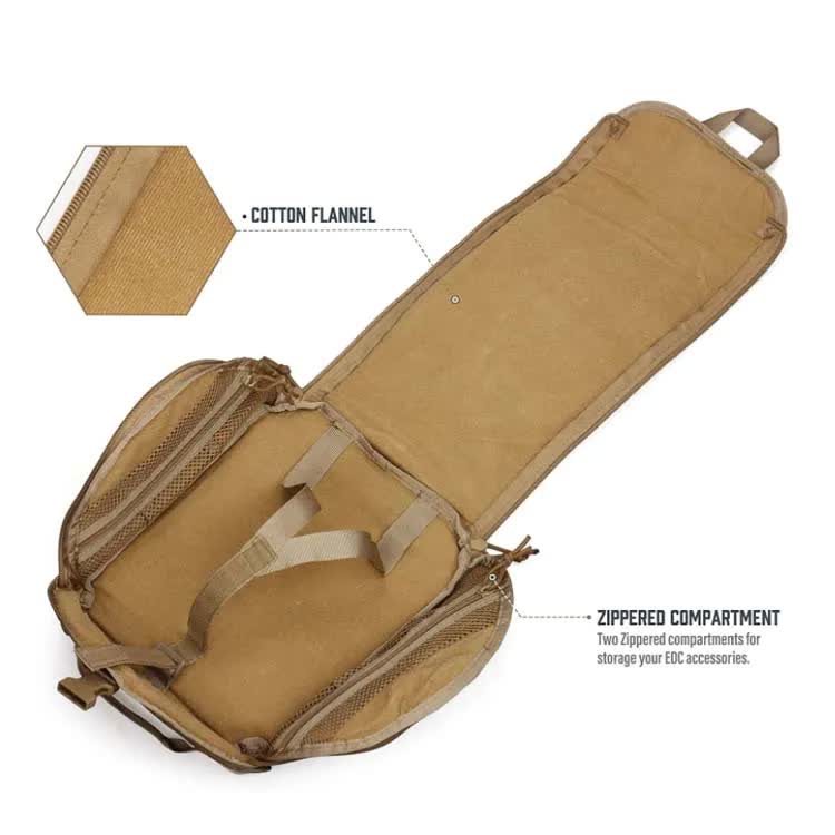 Camouflage Brown Tactical Helmet Bag & Utility Pouch - Padded MOLLE Gear Storage Carrier