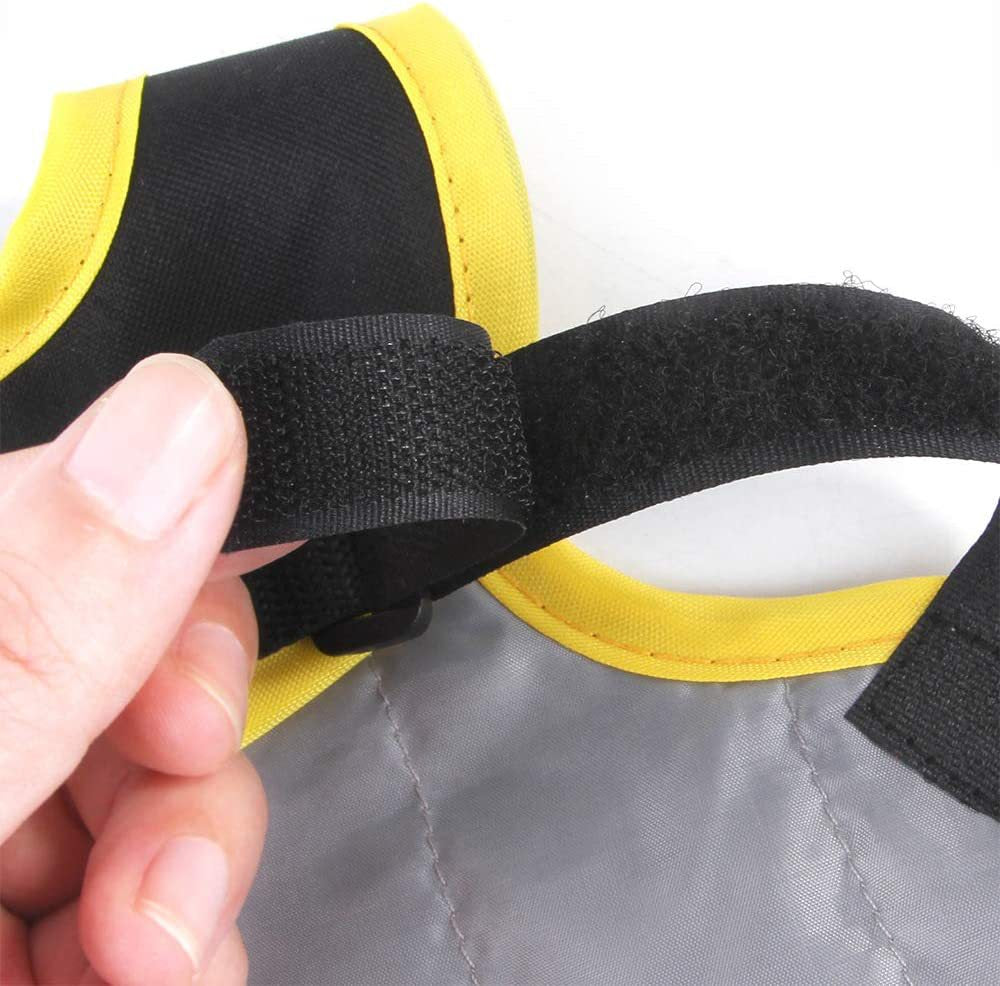 4 Pcs Black High Visibility Chicken & Duck Safety Vest - Reflective Poultry Jacket