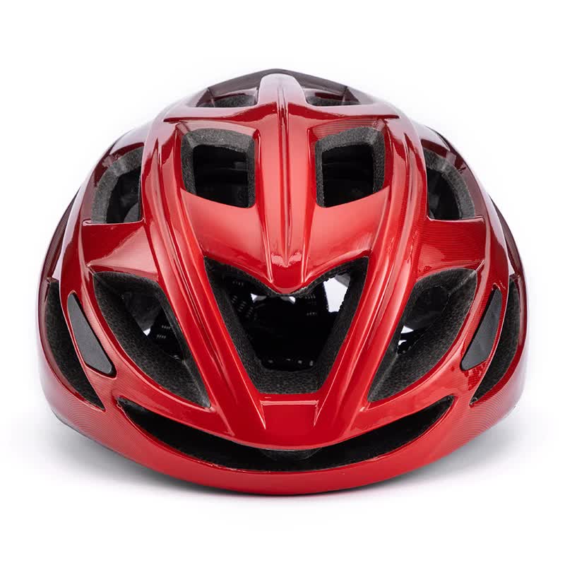Red And Black Gradient Lightweight Adult Bicycle Helmet - Adjustable Fit Road & Mountain Bike Safety Headgear (57-62cm)