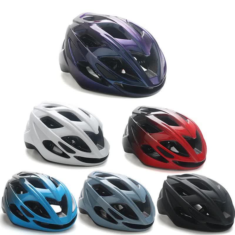 Blue And Black Gradient Lightweight Adult Bicycle Helmet - Adjustable Fit Road & Mountain Bike Safety Headgear (57-62cm)