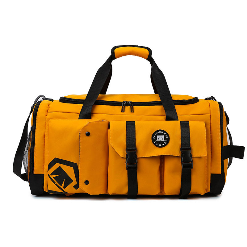 Yellow Capacity Travel Duffel Bag - Unisex - Multi-Color - 56x29x27cm