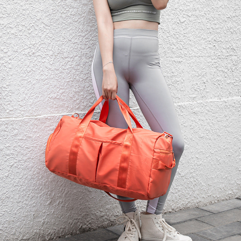 Red Dry Wet Separation Gym Bag - Women's Large Capacity - Training & Travel