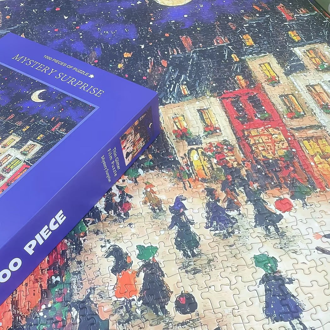Wonderful City 1000-Piece Fine Art Jigsaw Puzzle - Premium Blue Cardboard Puzzle for Adults