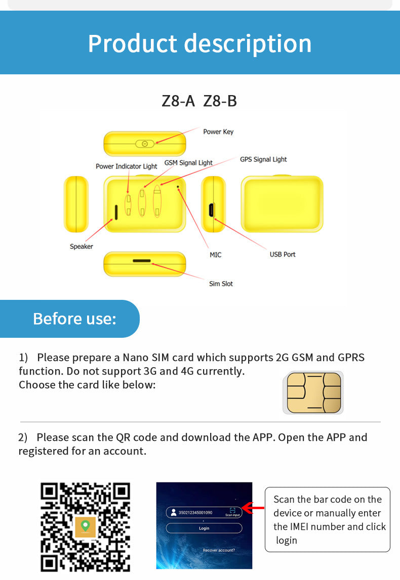 Pink Real-Time Pet GPS Tracker Locator - Magnetic Charging, Multi-Mode Positioning for Dogs & Cats