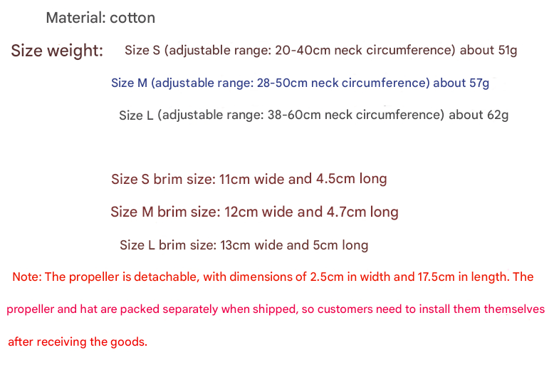 L Red Pet Baseball Cap with Spinning Propeller - Colorful Fun Design - See Details for Sizing