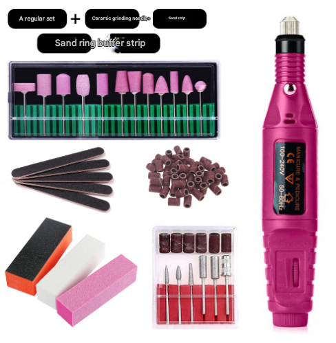 Ceramics (7-in-1) Electric Nail Drill Kit - USB Manicure Pedicure Polishing & Shaping Tool Set