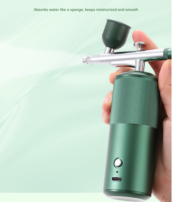 Red Portable Oxygen Infusion Airbrush - Facial Mist Sprayer for Hydration & Skincare