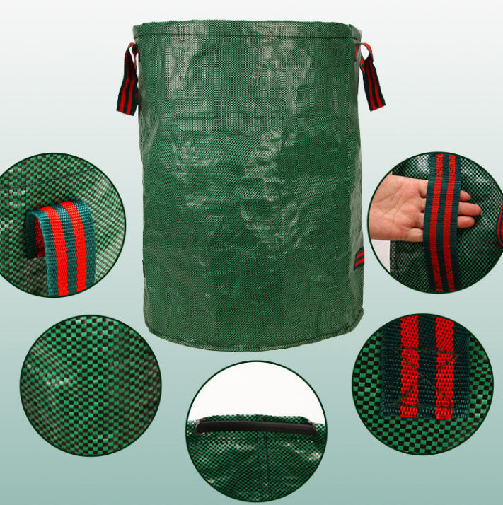 272L( ??7*76cm) Heavy Duty Collapsible Garden Waste Bags (Set of 2) - Large Reusable Yard Leaf Bin