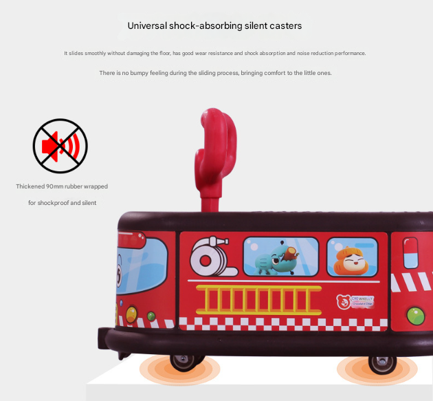 Town Bus Quiet Ride Twist Car for Toddlers - Fun Wiggle Ride-On Toy