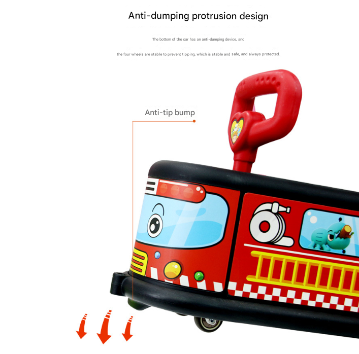 Town Bus Quiet Ride Twist Car for Toddlers - Fun Wiggle Ride-On Toy