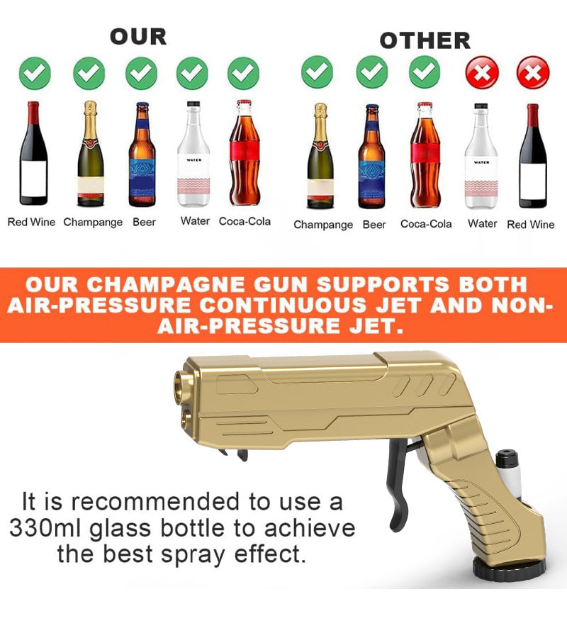 Black Alloy Edition Party Atmosphere Setting Tools Party Atmosphere Props - Novelty Beer Bottle Ejector & Stopper