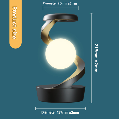 White Modern Levitating LED Desk Lamp - Spiral Design Atmosphere Light