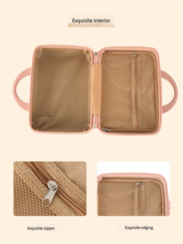 Personalized stylish and lightweight Light white mini suitcase for short trips