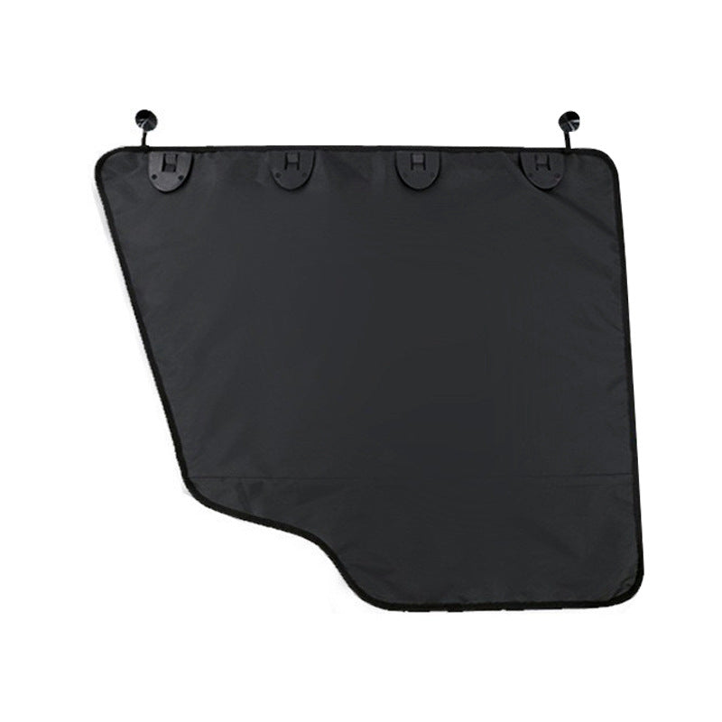 Pet Car Door Protector with Storage Pocket - 77x64cm Black