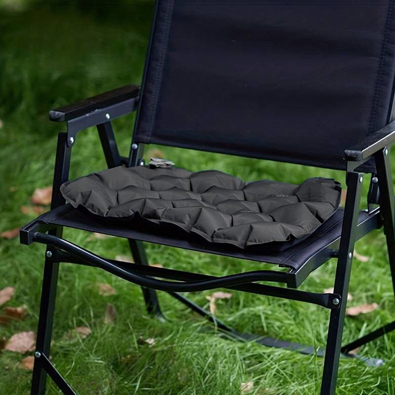 Inflatable Seat Cushion - Portable 40x30x5cm Camping Pad in Olive Green