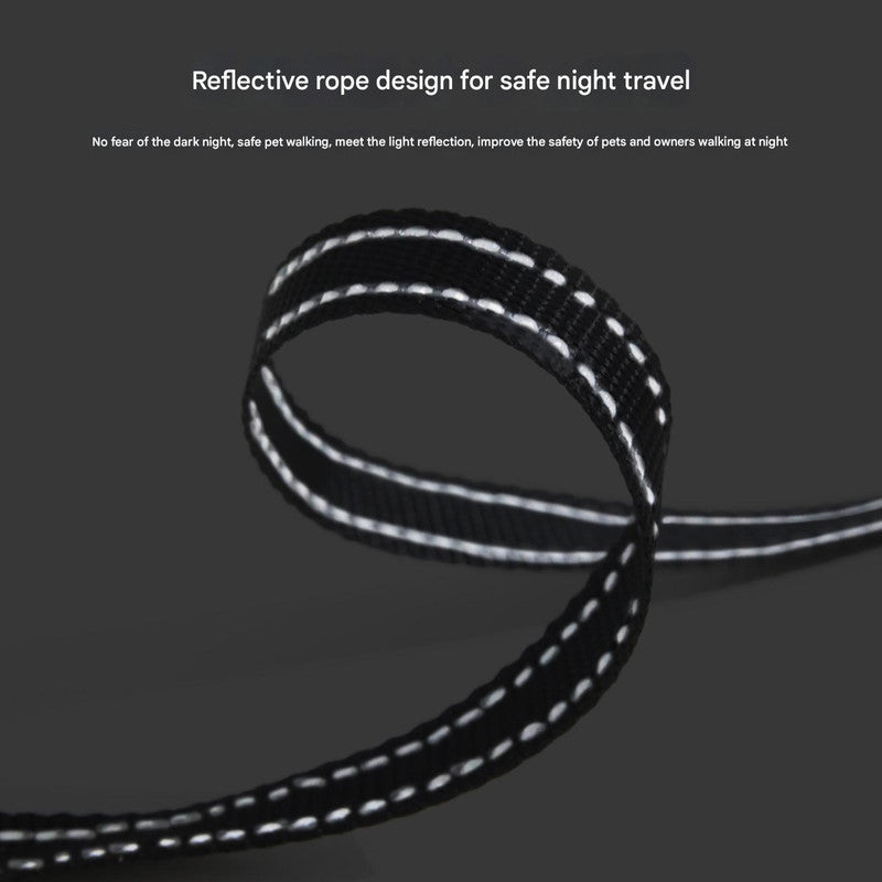 Retractable Dog Leash - Reflective Pet Lead with 3m Extension, One-Button Control(Pink)